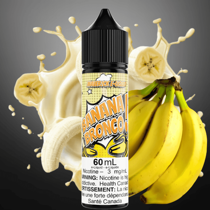 Banana Bronco by Maverick E-Liquid 60ml / 3mg Vapexcape Vape and Bong Shop Regina Saskatchewan