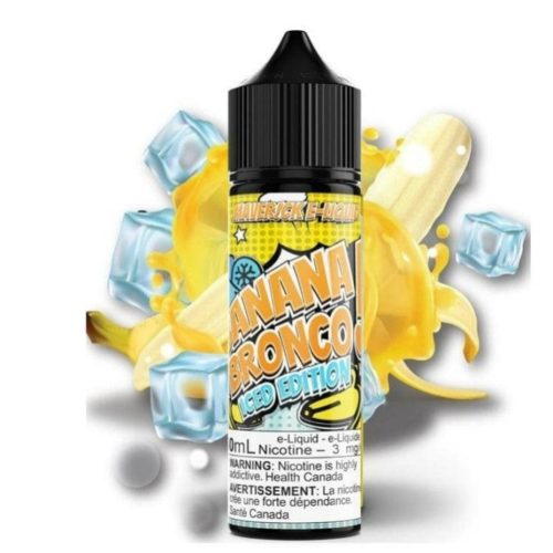 Banana Bronco Iced by Maverick E-Liquid 60ml / 3mg Vapexcape Vape and Bong Shop Regina Saskatchewan