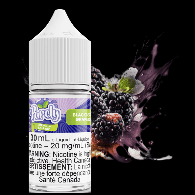 Blackberry Grape Ice Salt Nic by Purely E-Liquid 30ml / 12mg Vapexcape Vape and Bong Shop Regina Saskatchewan