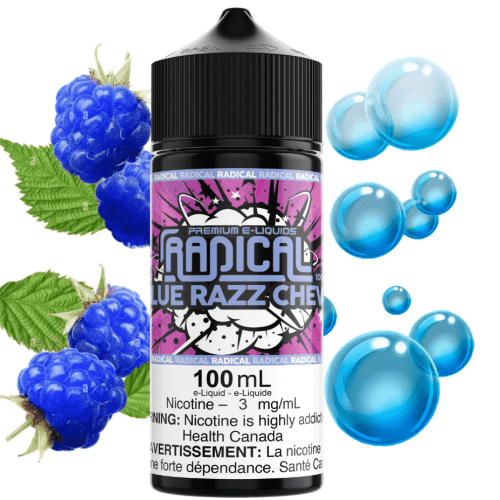 blue razz chew by radical e liquid 100ml vapexcape vape and bong shop regina saskatchewan 31255780261951