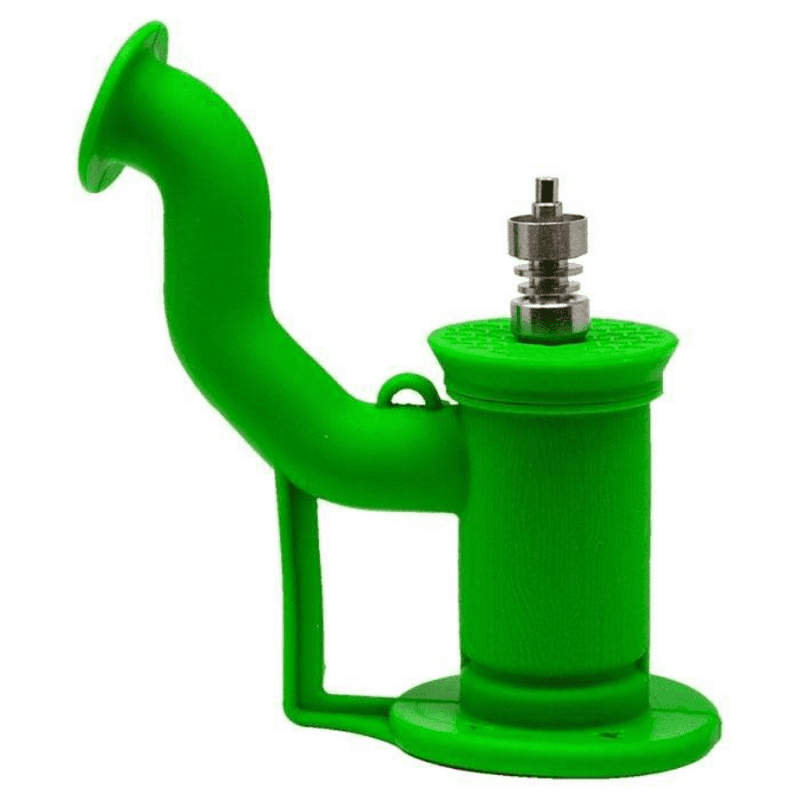 cannatonik silicone green bubbler with titanium nail and tool vapexcape vape and bong shop regina saskatchewan 31256485691455