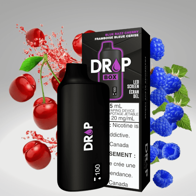 Drop Box 8500 Disposable Vape-Blue Razz Cherry 15ml / 8500Puffs Vapexcape Vape and Bong Shop Regina Saskatchewan