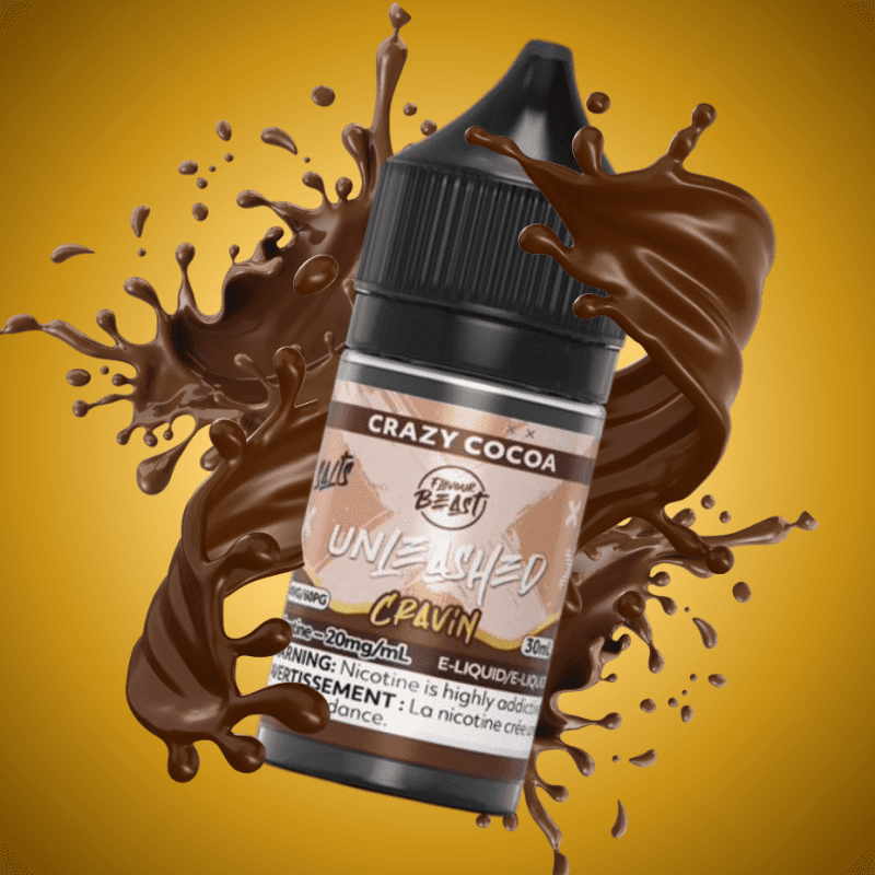 flavor beast unleashed cravin salts crazy cocoa 30ml 20mg vapexcape vape and bong shop regina saskatchewan 32435989905471