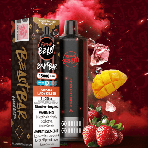 Flavour Beast Beast Bar 15k Disposable Vape-Shisha Lady Killer 3mg / 15000 Puffs Vapexcape Vape and Bong Shop Regina Saskatchewan