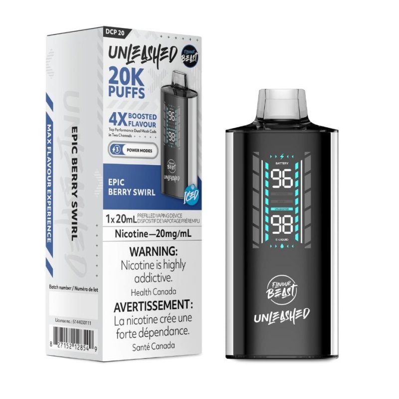 flavour beast unleashed dcp 20k disposable vape epic berry swirl vapexcape vape and bong shop regina saskatchewan 32056689623103