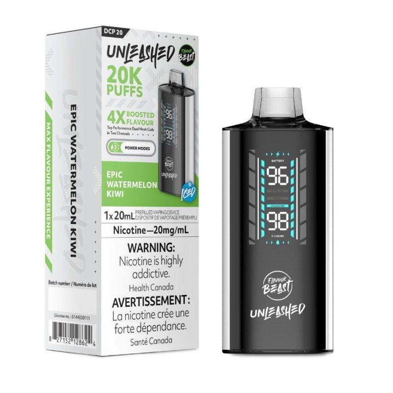 flavour beast unleashed dcp 20k disposable vape epic watermelon kiwi vapexcape vape and bong shop regina saskatchewan 32063954354239