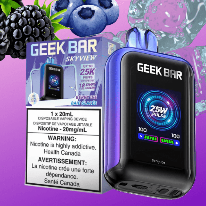 Geek Bar Skyview 25K Disposable Vape - Berry Ice 25000 Puffs / 20mg Vapexcape Vape and Bong Shop Regina Saskatchewan