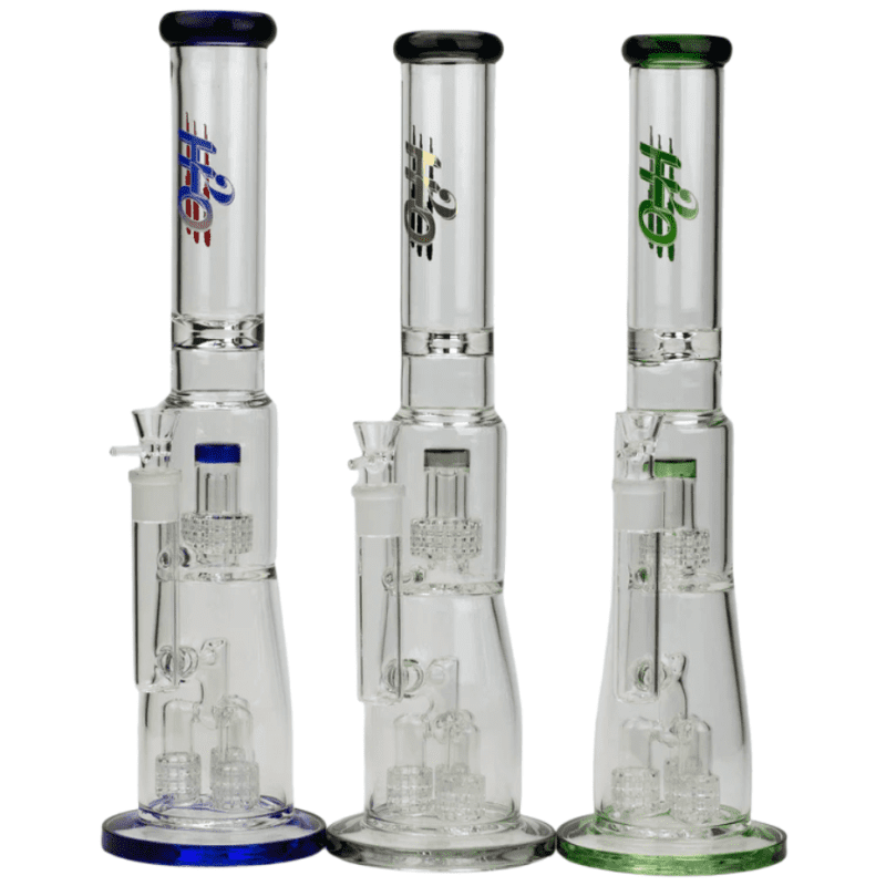 h2o glass layered bong w dome perc triple matrix perc 17 5 vapexcape vape and bong shop regina saskatchewan 31255320690751