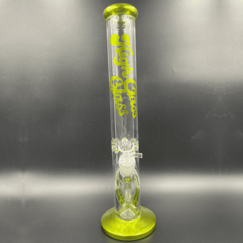 High Class Glass 7mm Plated Straight Tube 14" 14" / Lime Vapexcape Vape and Bong Shop Regina Saskatchewan