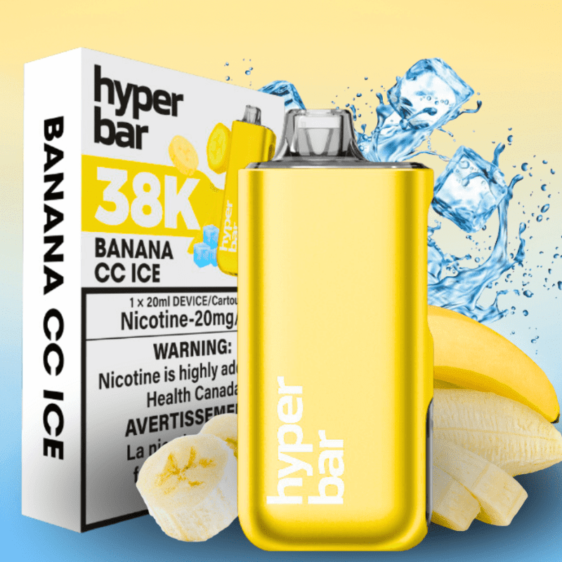 Hyper Bar BE38000 Disposable Vape-Banana CC Ice 38000 Puffs / 20mg Vapexcape Vape and Bong Shop Regina Saskatchewan