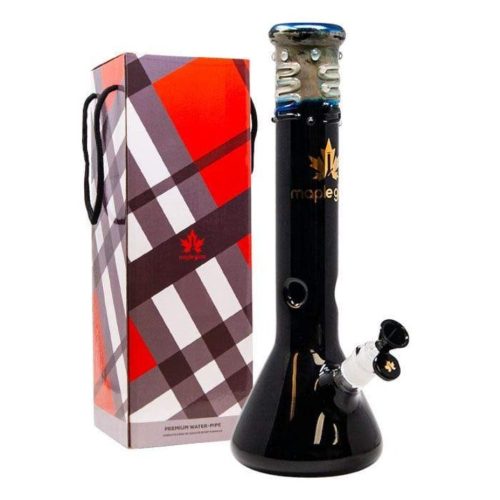 Maple Glass- Beaker Bong 14" Black Vapexcape Vape and Bong Shop Regina Saskatchewan