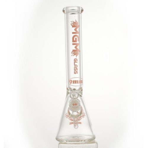 MGM Glass 9mm Classic Clear Logo Beaker-16" 9mm / Orange Vapexcape Vape and Bong Shop Regina Saskatchewan