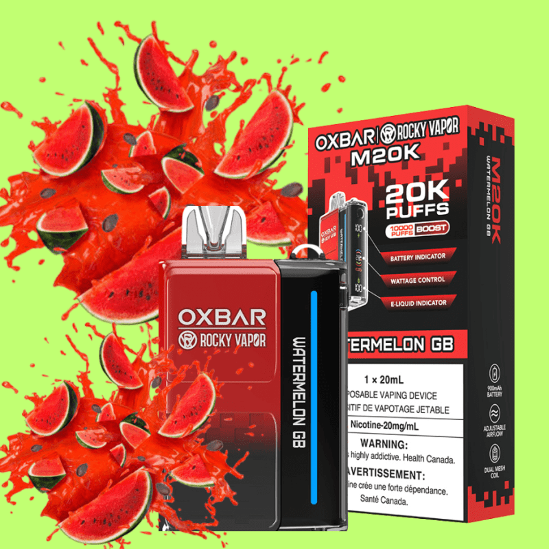 OXBAR M20K Disposable Vape - Watermelon GB 20mg / 20000 Puffs Vapexcape Vape and Bong Shop Regina Saskatchewan