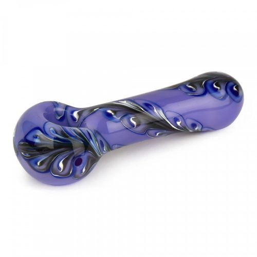 Red Eye Glass Paisley Hand Pipe 4.5" 4.5" / Purple w/blue Vapexcape Vape and Bong Shop Regina Saskatchewan