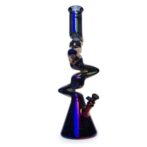 RedEyeTek 16" Metallic Terminator 4-Arm Zag Beaker Blue Vapexcape Vape and Bong Shop Regina Saskatchewan