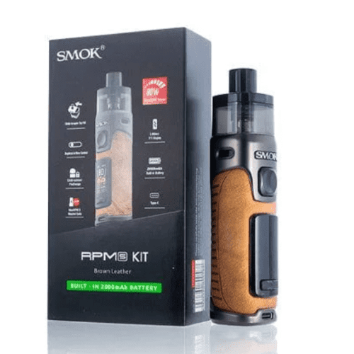 Smok RPM 5 Vape Pod Kit-80W Brown Leather Vapexcape Vape and Bong Shop Regina Saskatchewan