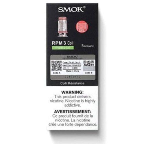 SMOK RPM3 Replacement Coils-5pkg 5/pack / 0.15ohm Meshed Vapexcape Vape and Bong Shop Regina Saskatchewan