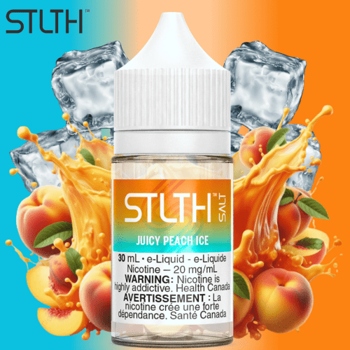 STLTH Salt - Juicy Peach Ice 30mL / 20mg Vapexcape Vape and Bong Shop Regina Saskatchewan