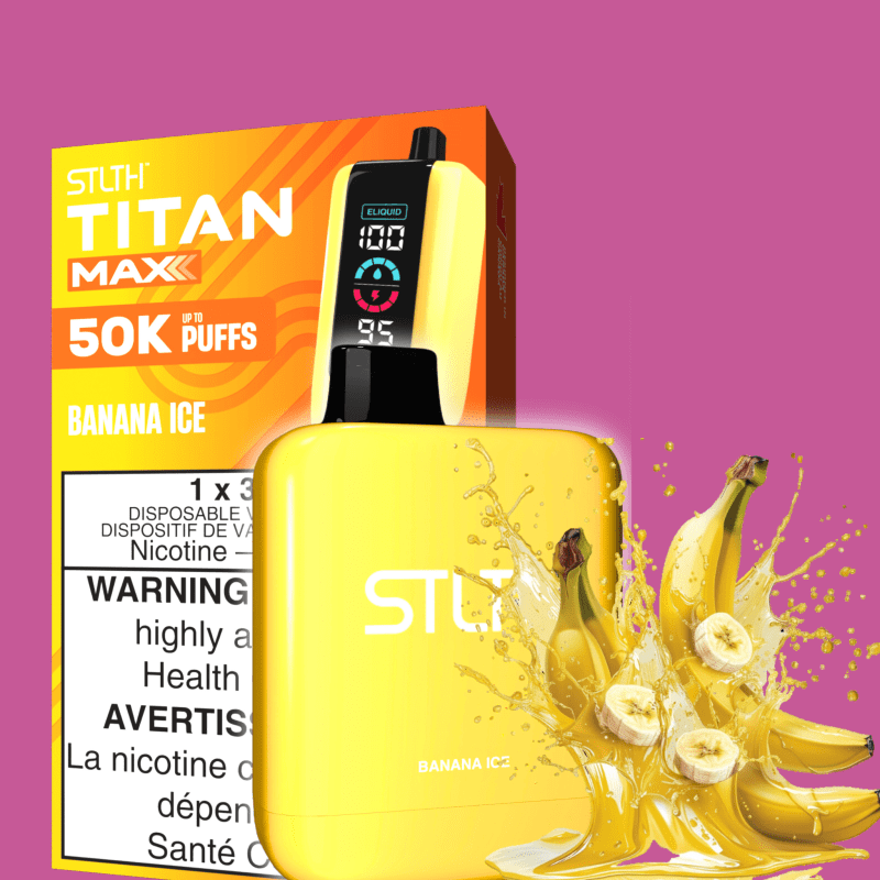 stlth titan max 50k disposable vape banana ice 50000 puffs vapexcape vape and bong shop regina saskatchewan 32658927681599