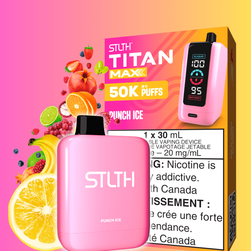 stlth titan max 50k disposable vape punch ice 50000 puffs vapexcape vape and bong shop regina saskatchewan 32659144245311