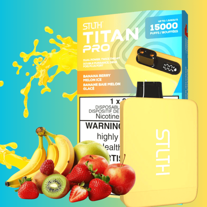 STLTH Titan Pro Disposable Vape-Banana Berry Melon Ice 20mL / 20mg Vapexcape Vape and Bong Shop Regina Saskatchewan