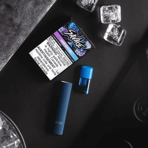 STLTH Type C Vape Device-Rubberized Navy Blue Vapexcape Vape and Bong Shop Regina Saskatchewan