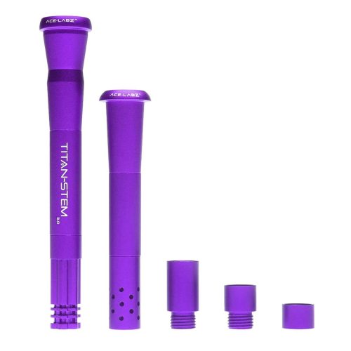 Titan-Stem 3.0 Adjustable Downstem by Ace Labz Purple Vapexcape Vape and Bong Shop Regina Saskatchewan