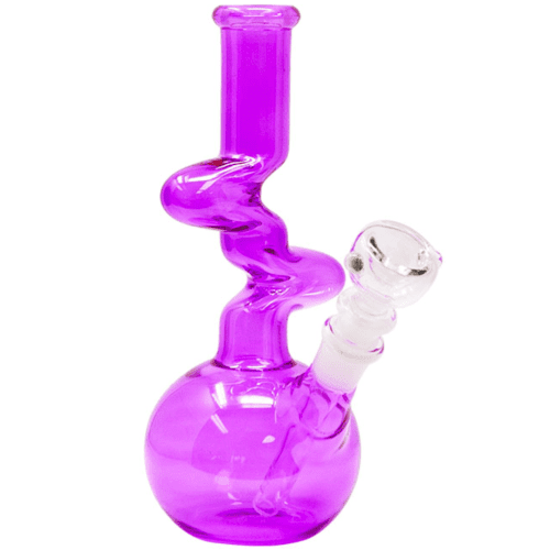 Twisted 8" Bubble Base Bong Pink Vapexcape Vape and Bong Shop Regina Saskatchewan