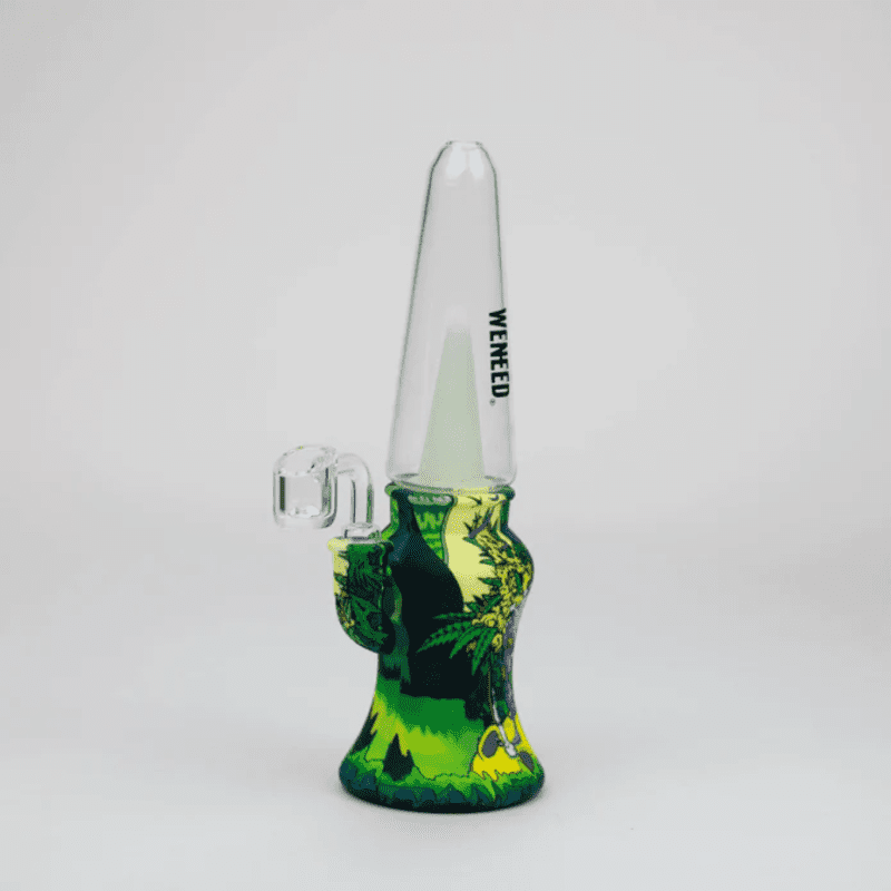 WENEED Silicone Graffiti Dab Rig w/perc-10" Green Vapexcape Vape and Bong Shop Regina Saskatchewan