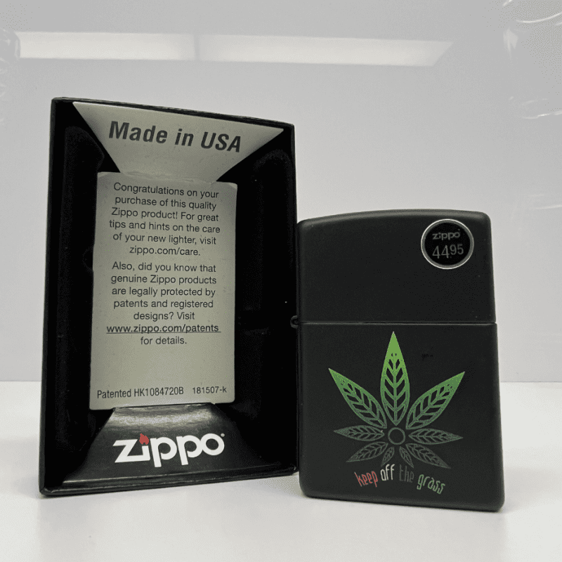 zippo lighter keep off the grass case vapexcape vape and bong shop regina saskatchewan 31255959371839